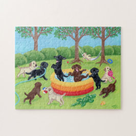 Summer Fun Labradors Painting Legpuzzel