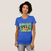 Summer Fun Labradors Painting T-shirt (Voorkant volledig)