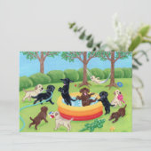 Summer Fun Labradors schilderen Kaart (Staand voorkant)