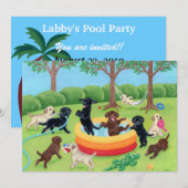 Summer Fun Labradors schilderen Kaart (Voorkant / Achterkant)