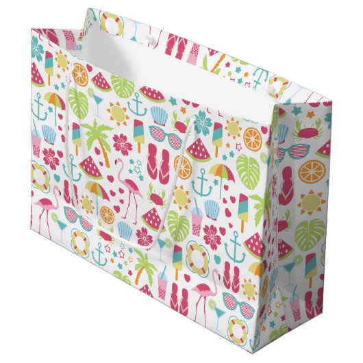 Summer Fun Large Gift Bag Groot Cadeauzakje (Voorkant Gekanteld)