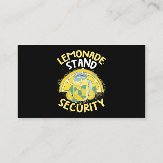 Summer Fun Lemonade stand Security Boss Lemonade C Visitekaartje (Achterkant)