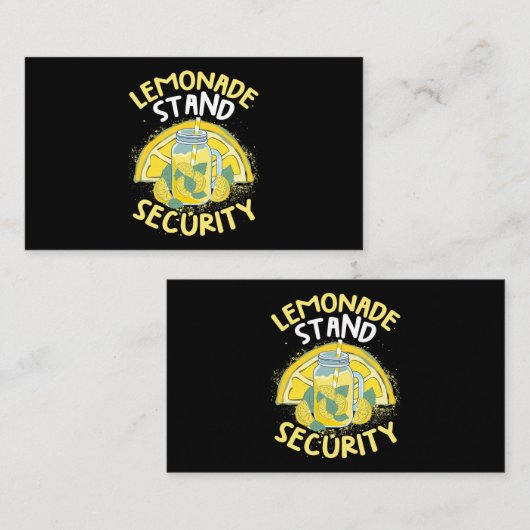 Summer Fun Lemonade stand Security Boss Lemonade C Visitekaartje (Voorkant / Achterkant)