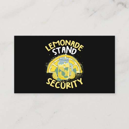 Summer Fun Lemonade stand Security Boss Lemonade C Visitekaartje (Voorkant)