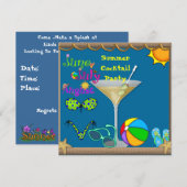 Summer Fun Martini Pool Kaart (Voorkant / Achterkant)