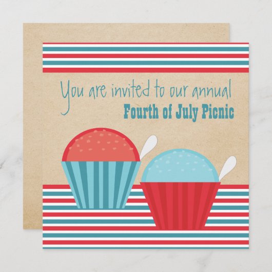 Summer Fun Party 4e uitnodiging juli (Voorkant / Achterkant)