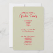 Summer Fun Party I - Uitnodiging Kaart (Achterkant)