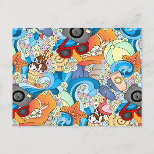 Summer Fun Pattern Briefkaart