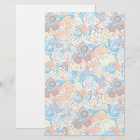 Summer Fun Pattern Briefpapier (Voorkant / Achterkant)