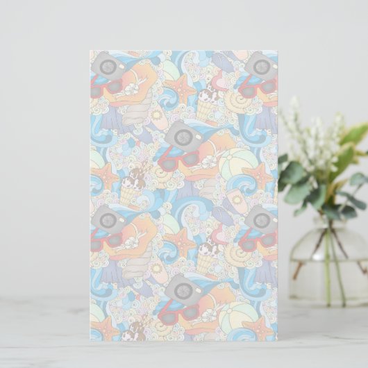 Summer Fun Pattern Briefpapier (Staand voorkant)