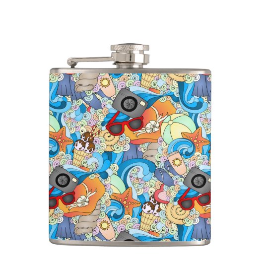 Summer Fun Pattern Heupfles (Voorkant)