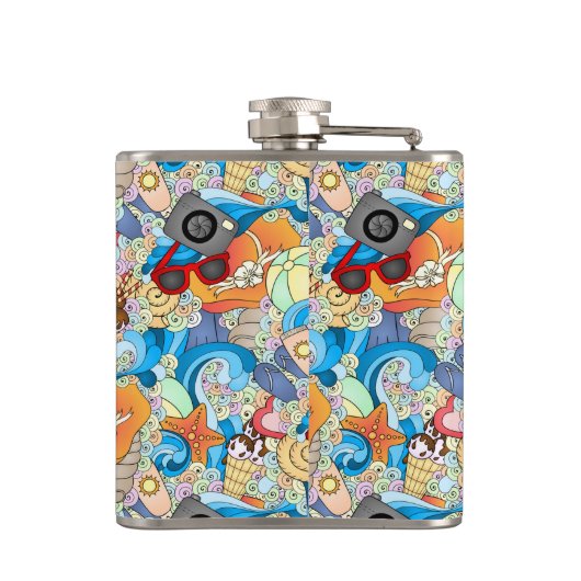 Summer Fun Pattern Heupfles (Achterkant)