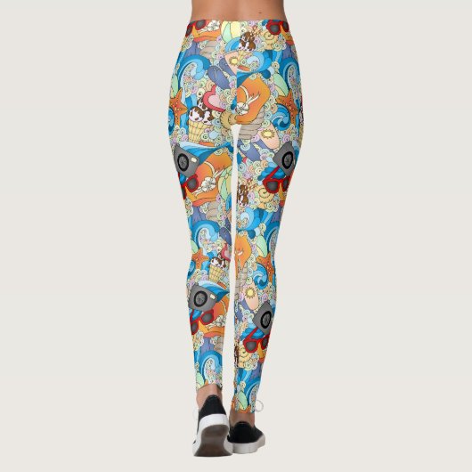 Summer Fun Pattern Leggings (Achterkant)