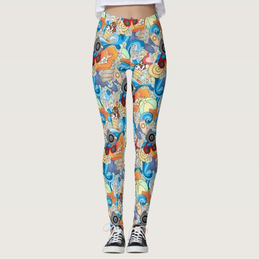 Summer Fun Pattern Leggings (Voorkant)