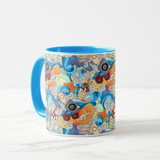 Summer Fun Pattern Mok (Voorkant links)