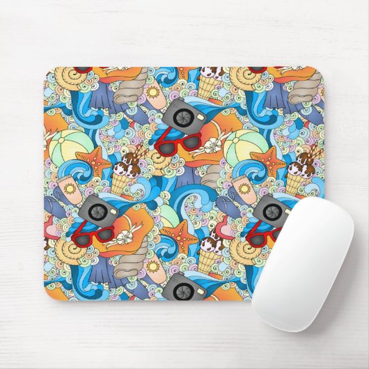 Summer Fun Pattern Muismat (Met muis)