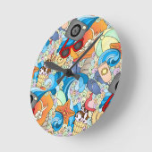 Summer Fun Pattern Ronde Klok (Hoek)
