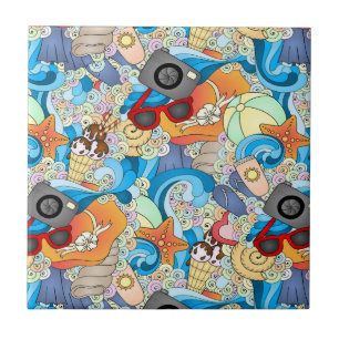Summer Fun Pattern Tegeltje