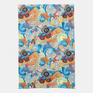 Summer Fun Pattern Theedoek