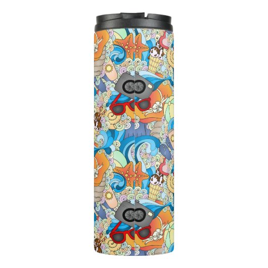 Summer Fun Pattern Thermosbeker (Achterkant)