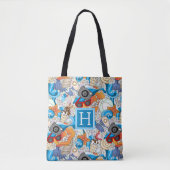 Summer Fun Pattern | Voeg je Initiaal toe Tote Bag (Voorkant)