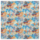 Summer Fun Pattern | Voeg uw Initiaal 2 toe Stof (Swatch)