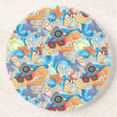 Summer Fun Pattern Zandsteen Onderzetter (Voorkant)