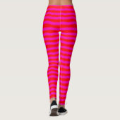 Summer Fun Pink en Red Striped Leggings (Achterkant)