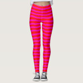 Summer Fun Pink en Red Striped Leggings (Voorkant)