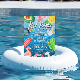 Summer Fun Pool Party Birthday Kaart