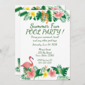 Summer Fun Pool-uitnodiging Kaart (Voorkant / Achterkant)
