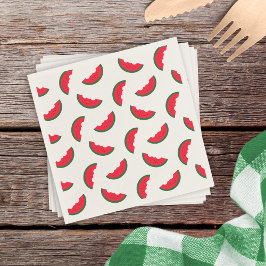 Summer Fun Red Watermelon Pattern Servet