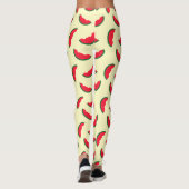 Summer Fun Red Watermelon Yellow Pattern Leggings (Achterkant)
