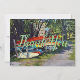 Summer Fun Red Yellow Blue Kayaks Rockport Maine Bedankkaart