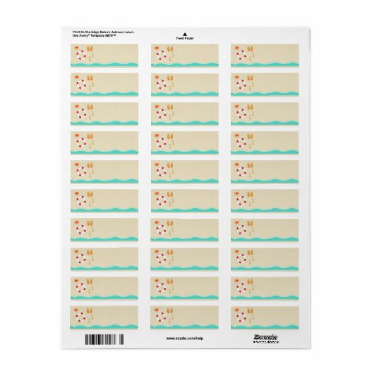 Summer Fun Return Address Label (Full Sheet)