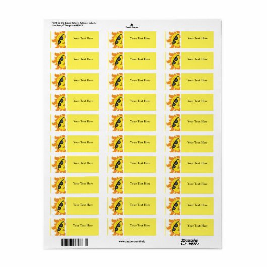 Summer Fun Return Address Labels (Full Sheet)
