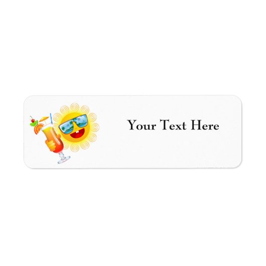 Summer Fun Return Address Labels (Voorkant)
