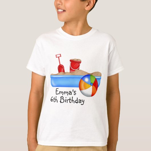 Summer Fun Sand box Beach Ball T-shirt (Voorkant)