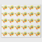 Summer Fun Sun Wrapping Paper Cadeaupapier (Vlak)