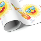 Summer Fun Sun Wrapping Paper Cadeaupapier (Rol Hoek)