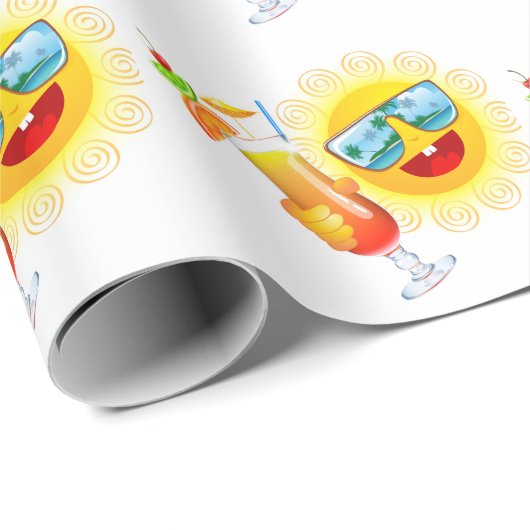 Summer Fun Sun Wrapping Paper Cadeaupapier (Rol Hoek)