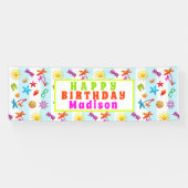 Summer Fun Teen Girl's Birthday Party Spandoek (Horizontaal)