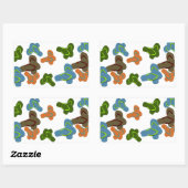 Summer Fun Teenslippers Rechthoekige Sticker (Vel)