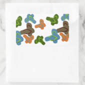 Summer Fun Teenslippers Rechthoekige Sticker (Tas)