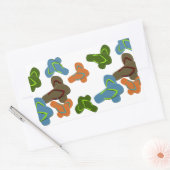 Summer Fun Teenslippers Rechthoekige Sticker (Envelop)