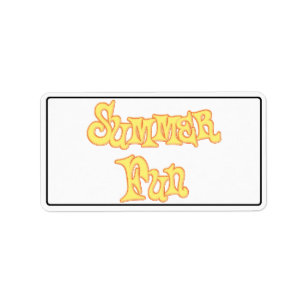 Summer Fun Text Design Etiket