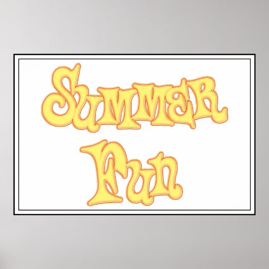 Summer Fun Text Design Poster (Voorkant)