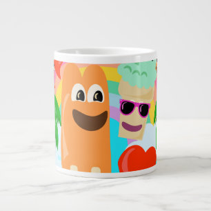 Summer Fun Treats Schattigee Cartoon Art Joy Grote Koffiekop