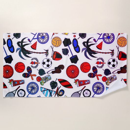 Summer Fun White Strandlaken (Voorkant)