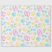 Summer Fun Wrapping Paper Cadeaupapier (Vlak)